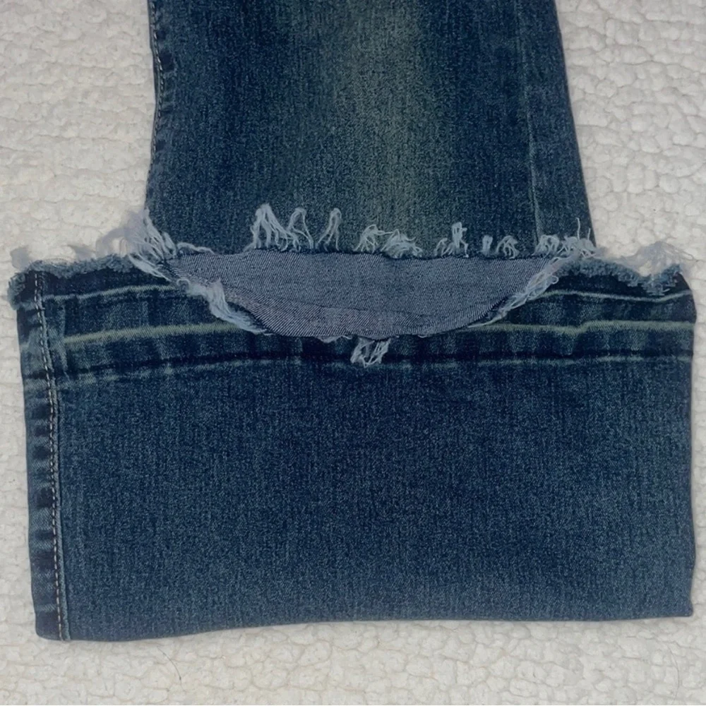 Women's Flare/Wide Leg Jeans - Dark Wash - Picture 6 of 6